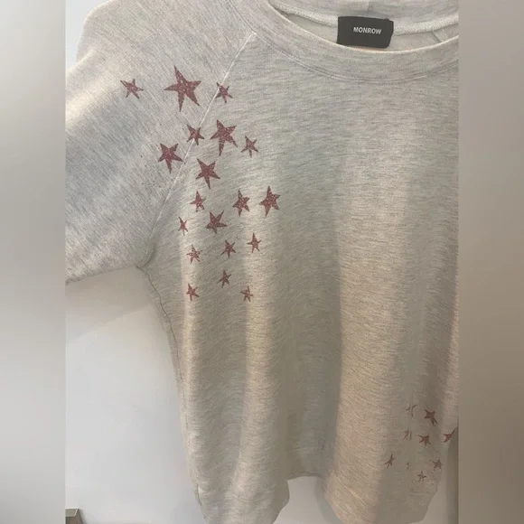 Monrow Raglan Faded Stars Sweatshirt - Picture 5 of 7